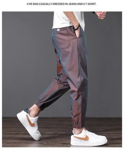 Men's Summer Lightweight Ice Silk Casual Pants