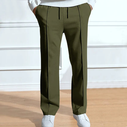 Men's Casual Solid Color Loose Tight Straight Pants