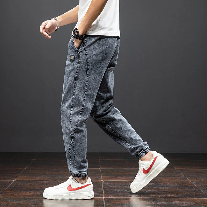 Summer Streetwear Denim Jogger Pants