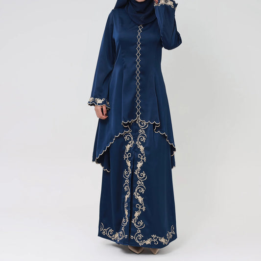 Baju Kurung Malaysian Traditional Delicate Embroidery Dress