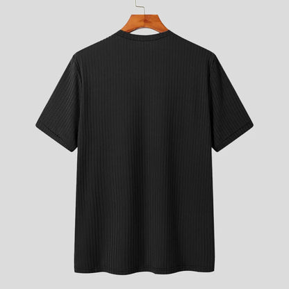 Men's Korean Style Light Luxury T-Shirt – Summer Casual Knitwear