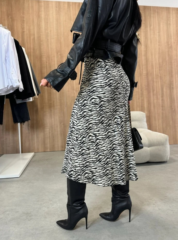 High Waist Slimming Leopard Print Women's Dress