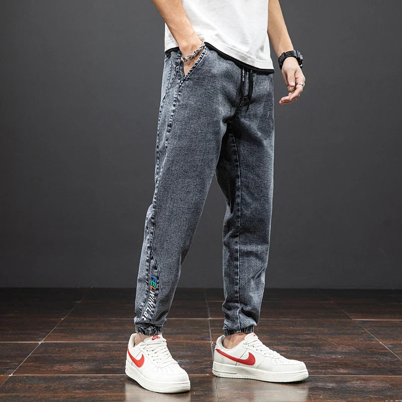 Summer Streetwear Denim Jogger Pants