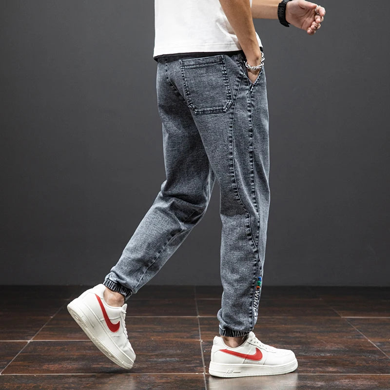 Summer Streetwear Denim Jogger Pants