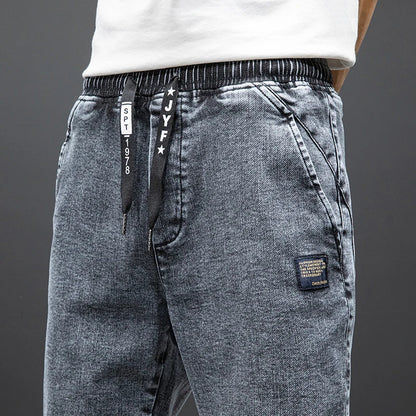 Summer Streetwear Denim Jogger Pants