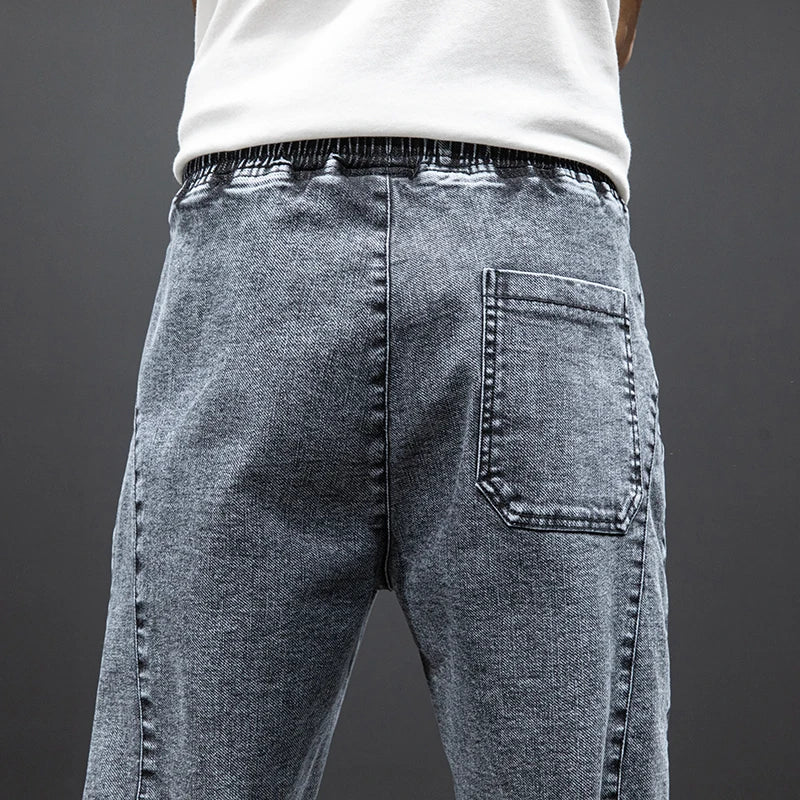 Summer Streetwear Denim Jogger Pants