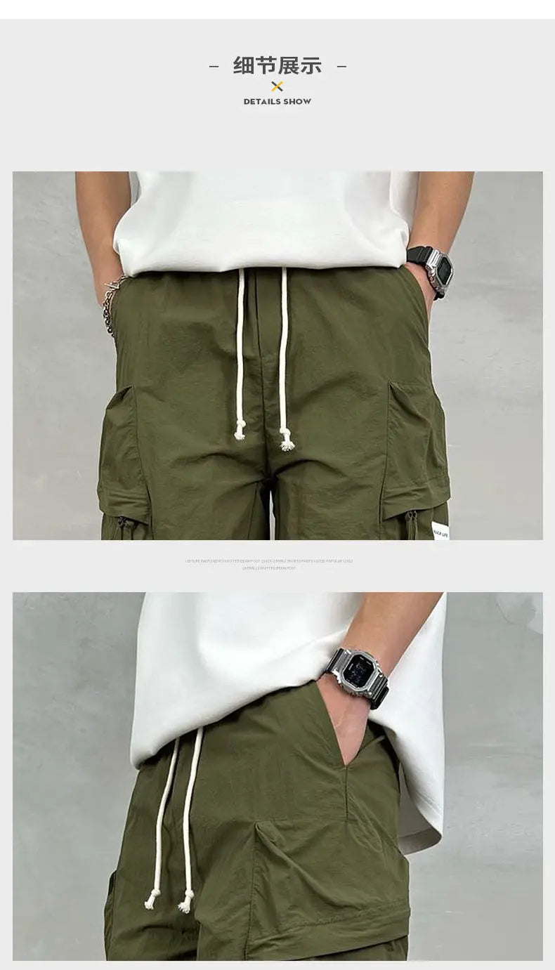 Summer Men's Multi Pocket Cargo Shorts Streetwear