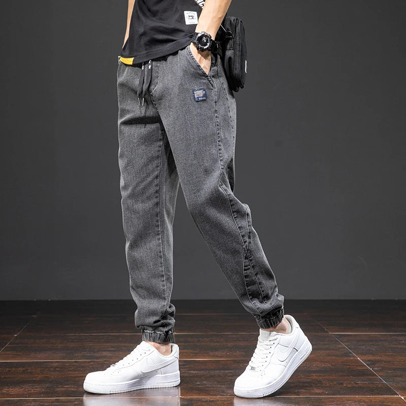 Summer Streetwear Denim Jogger Pants