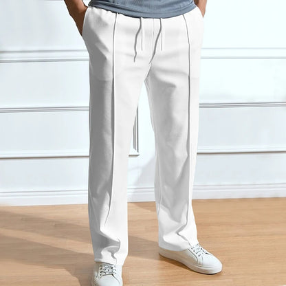 Men's Casual Solid Color Loose Tight Straight Pants