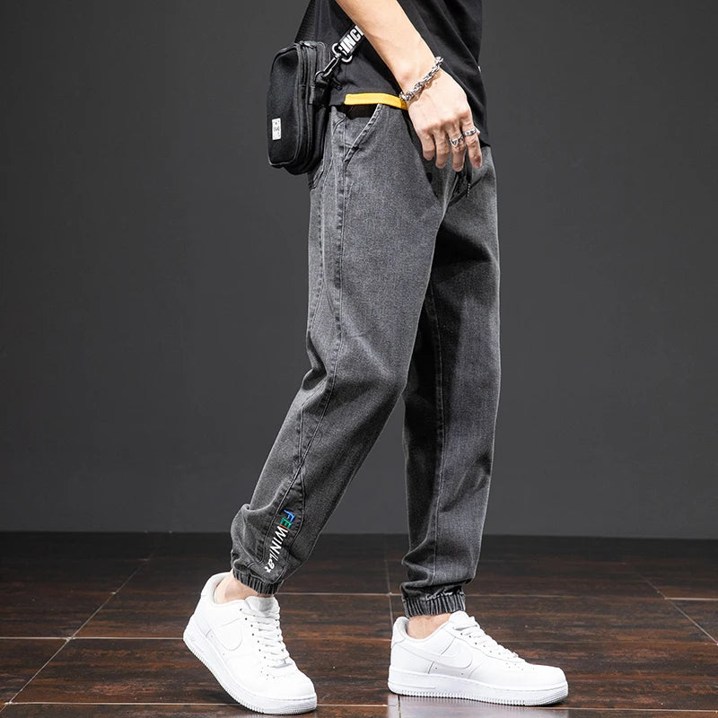 Summer Streetwear Denim Jogger Pants