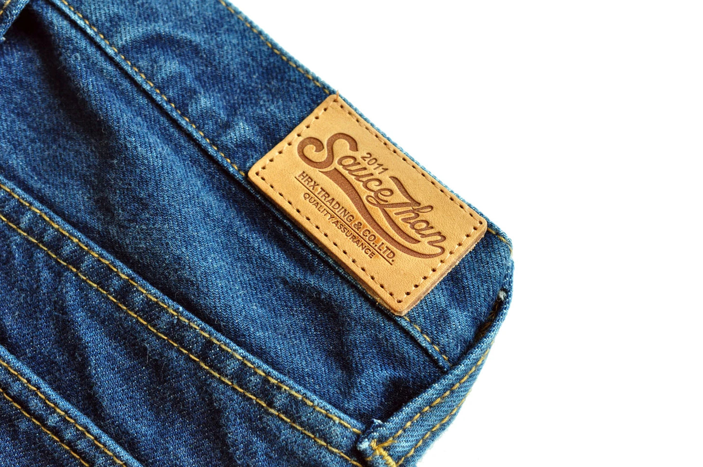 Selvedge Denim Distressed Taper Fit Jeans For Men