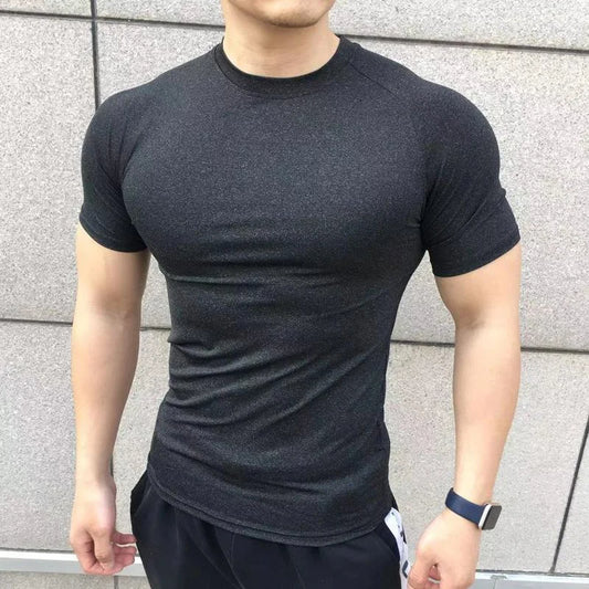 Men Summer Short Sleeve Fitness T Shirt