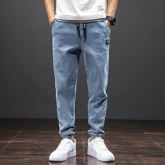 Summer Streetwear Denim Jogger Pants