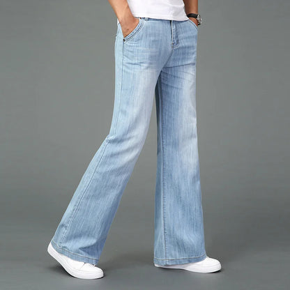 Mens Flared Boot Cut Denim Jeans