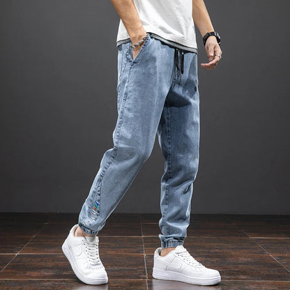 Summer Streetwear Denim Jogger Pants