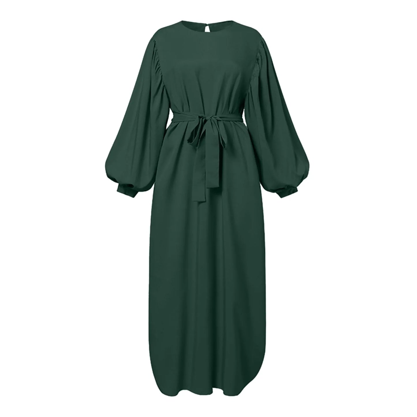 Fashion Lace-up Muslim Dress