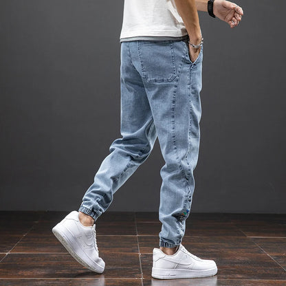 Summer Streetwear Denim Jogger Pants