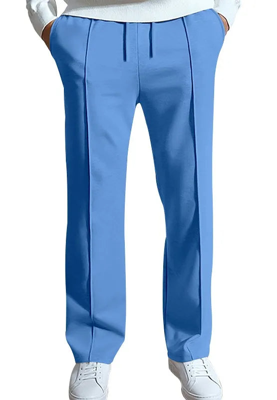 Men's Casual Solid Color Loose Tight Straight Pants