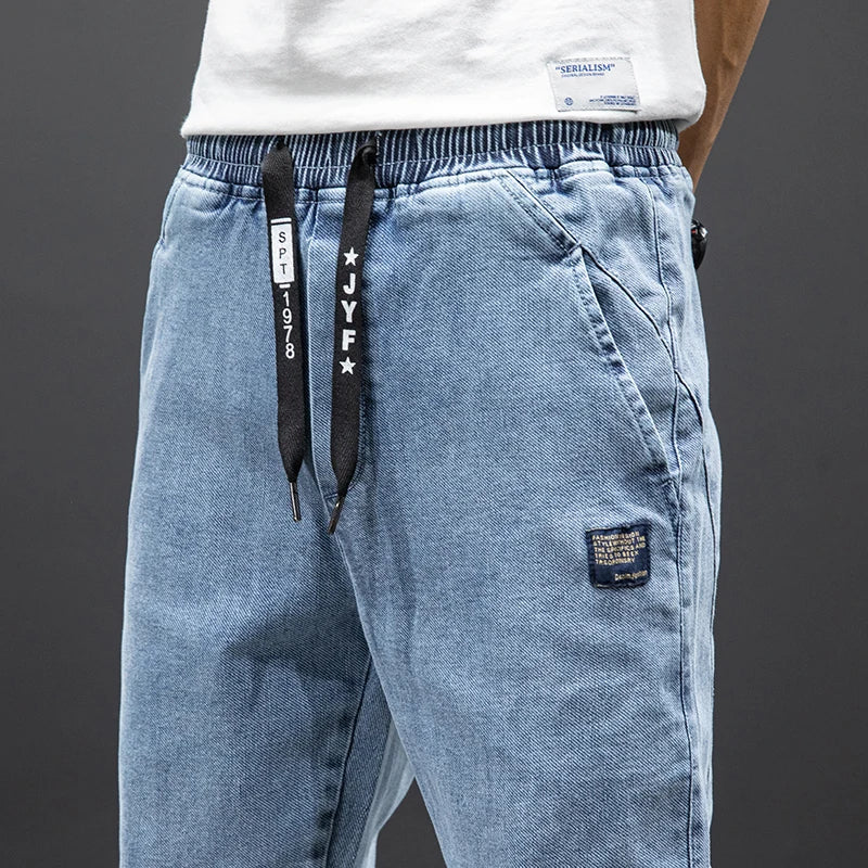 Summer Streetwear Denim Jogger Pants