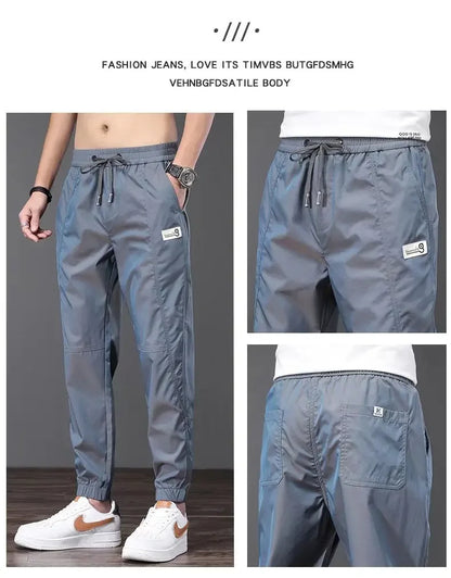 Men's Summer Lightweight Ice Silk Casual Pants