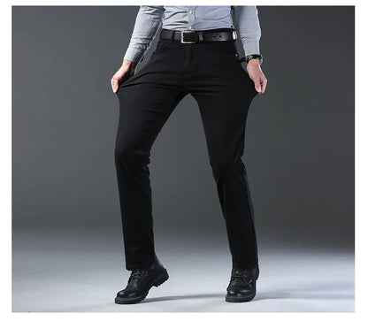 Men's Smart Casual Slim Fit Straight-Leg Denim Jeans