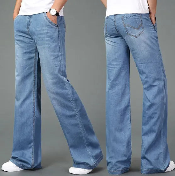 Mens Flared Boot Cut Denim Jeans